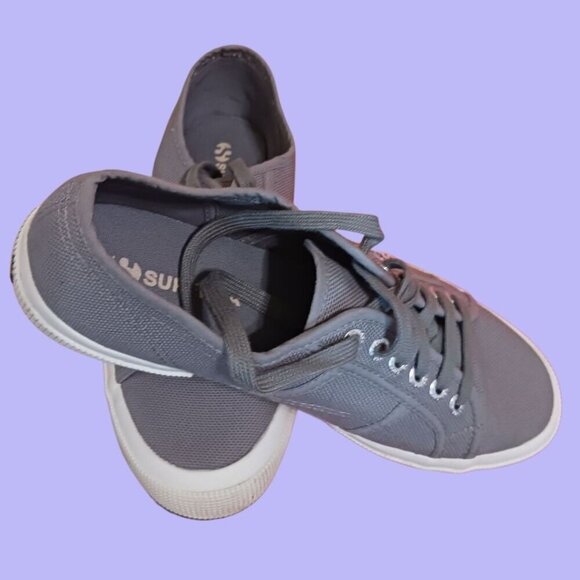 Superga 2750 Cotu Classic Grey Sage Canvas Lace-Up Sneakers Size 9.5 - Picture 12 of 16
